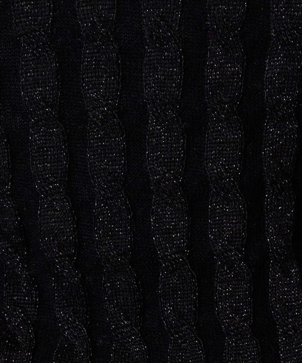 F6FAD20230 MICHEL KLEIN(小さいサイズ)(メゾン ドゥ サンク) [小さいサイズ]シアーケーブルハイネックニット ライトグレー