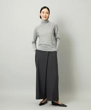 F6FAD20230 MICHEL KLEIN(小さいサイズ)(メゾン ドゥ サンク) [小さいサイズ]シアーケーブルハイネックニット ライトグレー