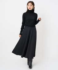 F6FAD20230 MICHEL KLEIN(小さいサイズ)(メゾン ドゥ サンク) [小さいサイズ]シアーケーブルハイネックニット ライトグレー