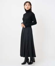 F6FAD20230 MICHEL KLEIN(小さいサイズ)(メゾン ドゥ サンク) [小さいサイズ]シアーケーブルハイネックニット ライトグレー