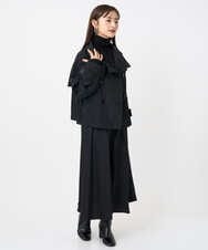 F6FAD20230 MICHEL KLEIN(小さいサイズ)(メゾン ドゥ サンク) [小さいサイズ]シアーケーブルハイネックニット ライトグレー