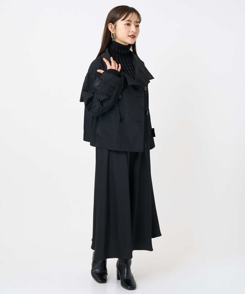 F6FAD20230 MICHEL KLEIN(小さいサイズ)(メゾン ドゥ サンク) [小さいサイズ]シアーケーブルハイネックニット ライトグレー