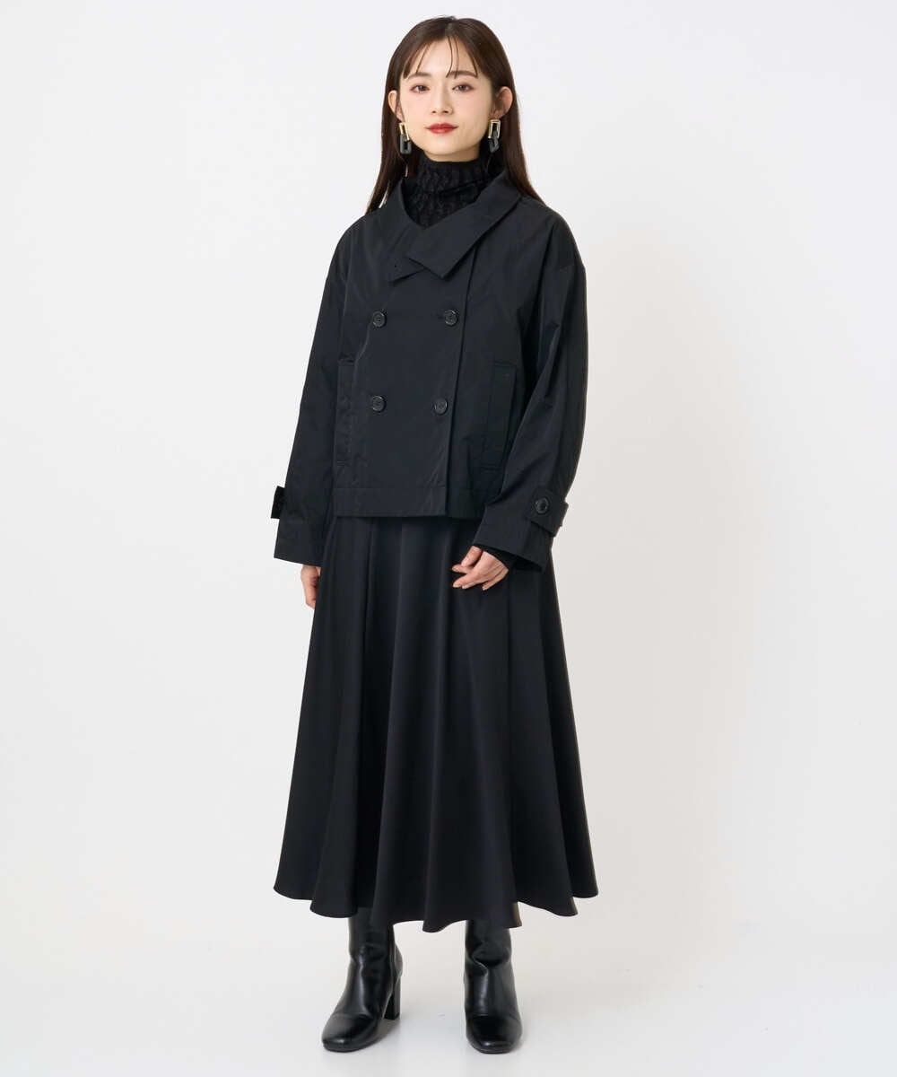 F6FAD20230 MICHEL KLEIN(小さいサイズ)(メゾン ドゥ サンク) [小さいサイズ]シアーケーブルハイネックニット ライトグレー