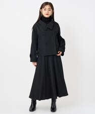 F6FAD20230 MICHEL KLEIN(小さいサイズ)(メゾン ドゥ サンク) [小さいサイズ]シアーケーブルハイネックニット ライトグレー