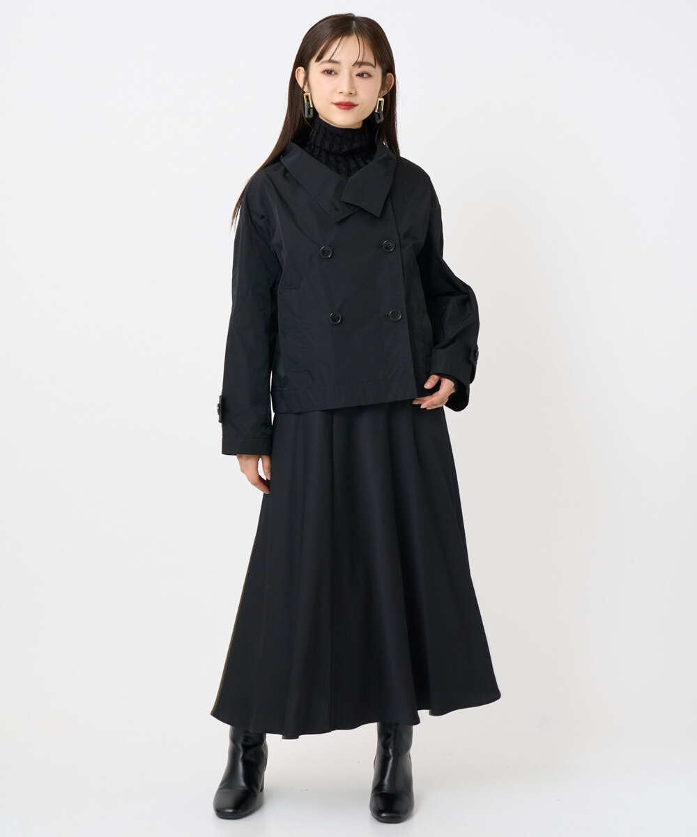 F6FAD20230 MICHEL KLEIN(小さいサイズ)(メゾン ドゥ サンク) [小さいサイズ]シアーケーブルハイネックニット ライトグレー