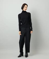 F6FAD20230 MICHEL KLEIN(小さいサイズ)(メゾン ドゥ サンク) [小さいサイズ]シアーケーブルハイネックニット ライトグレー