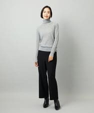 F6FAD20230 MICHEL KLEIN(小さいサイズ)(メゾン ドゥ サンク) [小さいサイズ]シアーケーブルハイネックニット ライトグレー