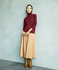 F6FAD20230 MICHEL KLEIN(小さいサイズ)(メゾン ドゥ サンク) [小さいサイズ]シアーケーブルハイネックニット ライトグレー