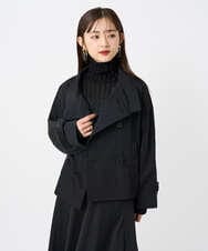 F6FAD20230 MICHEL KLEIN(小さいサイズ)(メゾン ドゥ サンク) [小さいサイズ]シアーケーブルハイネックニット ライトグレー