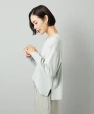 F6FAD23210 MICHEL KLEIN(小さいサイズ)(メゾン ドゥ サンク) [小さいサイズ]Vネックニット ライトブルー