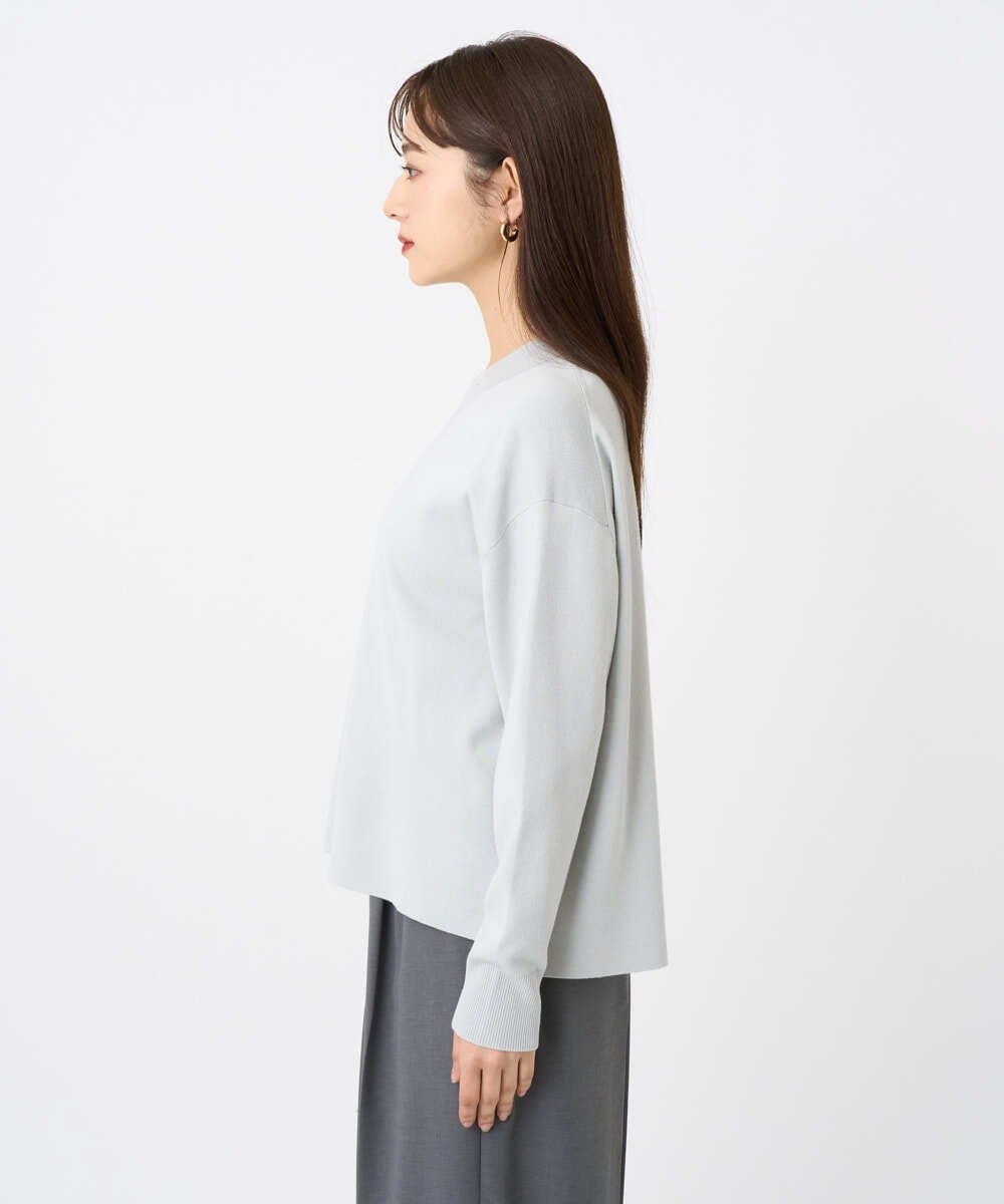 F6FAD23210 MICHEL KLEIN(小さいサイズ)(メゾン ドゥ サンク) [小さいサイズ]Vネックニット ライトブルー