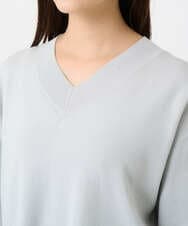 F6FAD23210 MICHEL KLEIN(小さいサイズ)(メゾン ドゥ サンク) [小さいサイズ]Vネックニット ライトブルー