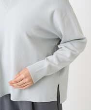 F6FAD23210 MICHEL KLEIN(小さいサイズ)(メゾン ドゥ サンク) [小さいサイズ]Vネックニット ライトブルー