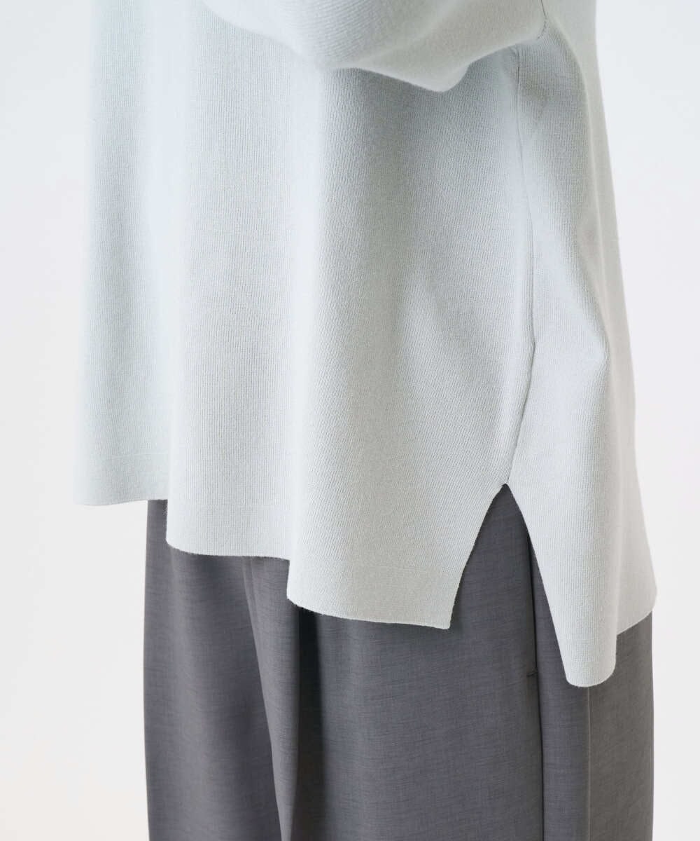 F6FAD23210 MICHEL KLEIN(小さいサイズ)(メゾン ドゥ サンク) [小さいサイズ]Vネックニット ライトブルー