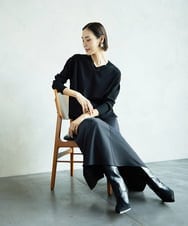 F6FAD23210 MICHEL KLEIN(小さいサイズ)(メゾン ドゥ サンク) [小さいサイズ]Vネックニット ライトブルー