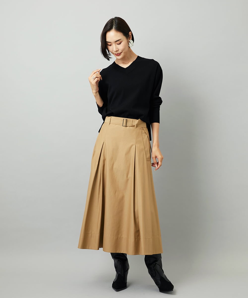 F6FAD23210 MICHEL KLEIN(小さいサイズ)(メゾン ドゥ サンク) [小さいサイズ]Vネックニット ライトブルー