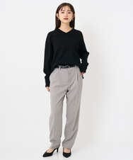 F6FAD23210 MICHEL KLEIN(小さいサイズ)(メゾン ドゥ サンク) [小さいサイズ]Vネックニット ライトブルー