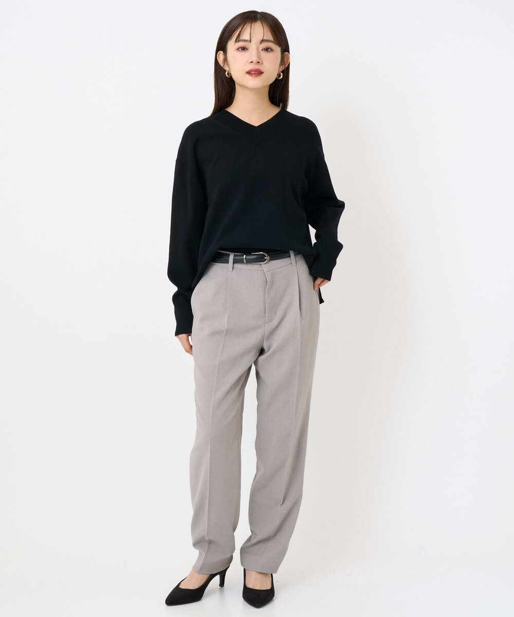 F6FAD23210 MICHEL KLEIN(小さいサイズ)(メゾン ドゥ サンク) [小さいサイズ]Vネックニット ライトブルー