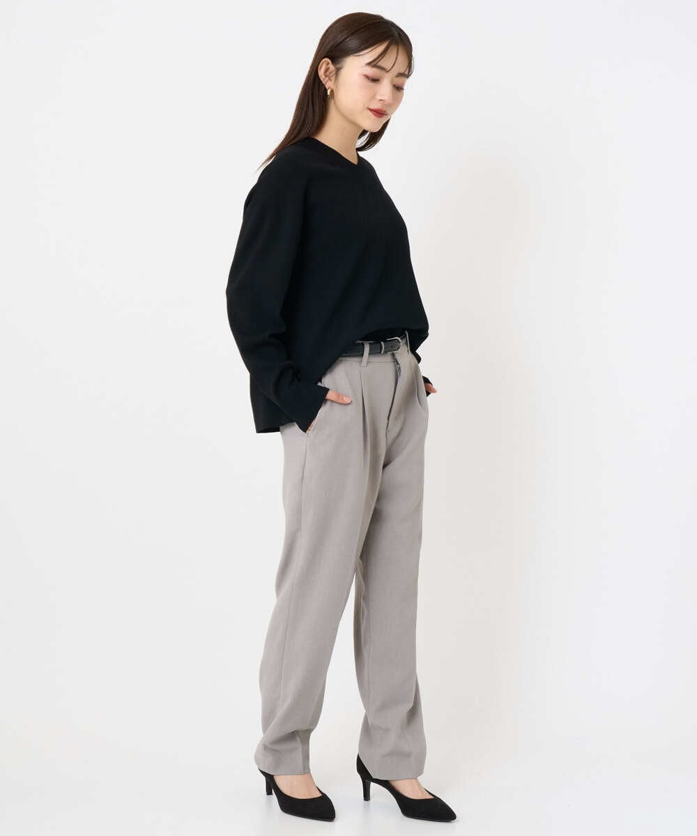 F6FAD23210 MICHEL KLEIN(小さいサイズ)(メゾン ドゥ サンク) [小さいサイズ]Vネックニット ライトブルー