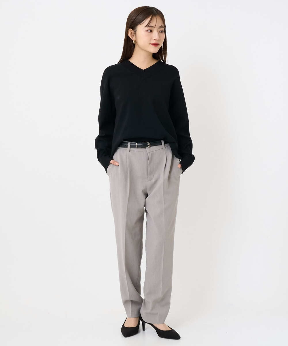 F6FAD23210 MICHEL KLEIN(小さいサイズ)(メゾン ドゥ サンク) [小さいサイズ]Vネックニット ライトブルー