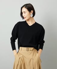 F6FAD23210 MICHEL KLEIN(小さいサイズ)(メゾン ドゥ サンク) [小さいサイズ]Vネックニット ライトブルー