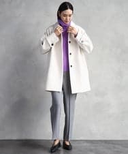 F6FAD28230 MICHEL KLEIN(小さいサイズ)(メゾン ドゥ サンク) [小さいサイズ][定番人気]ハイネックニット ライトグレー