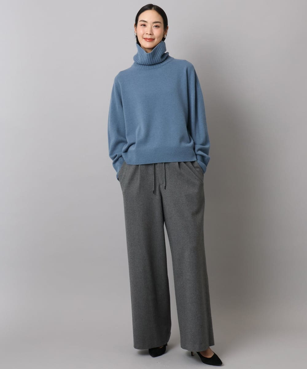 F6FAD28230 MICHEL KLEIN(小さいサイズ)(メゾン ドゥ サンク) [小さいサイズ][定番人気]ハイネックニット ライトグレー