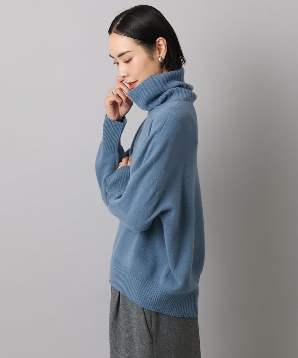 F6FAD28230 MICHEL KLEIN(小さいサイズ)(メゾン ドゥ サンク) [小さいサイズ][定番人気]ハイネックニット ライトグレー