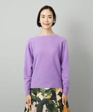 F6FAD40190 MICHEL KLEIN(小さいサイズ)(メゾン ドゥ サンク) [小さいサイズ][定番人気]ホールガーメント(R)ドルマンスリーブニット パープル