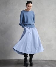 F6FAD40190 MICHEL KLEIN(小さいサイズ)(メゾン ドゥ サンク) [小さいサイズ][定番人気]ホールガーメント(R)ドルマンスリーブニット パープル