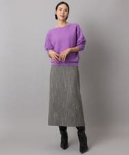 F6FAD40190 MICHEL KLEIN(小さいサイズ)(メゾン ドゥ サンク) [小さいサイズ][定番人気]ホールガーメント(R)ドルマンスリーブニット パープル