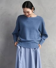 F6FAD40190 MICHEL KLEIN(小さいサイズ)(メゾン ドゥ サンク) [小さいサイズ][定番人気]ホールガーメント(R)ドルマンスリーブニット パープル