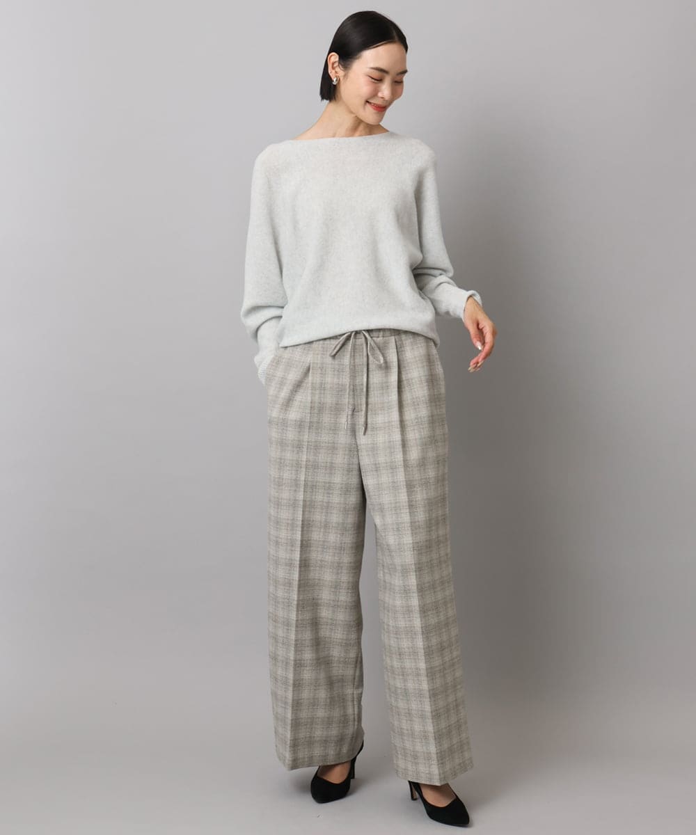 F6FAD40190 MICHEL KLEIN(小さいサイズ)(メゾン ドゥ サンク) [小さいサイズ][定番人気]ホールガーメント(R)ドルマンスリーブニット パープル