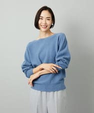 F6FAD40190 MICHEL KLEIN(小さいサイズ)(メゾン ドゥ サンク) [小さいサイズ][定番人気]ホールガーメント(R)ドルマンスリーブニット ライトグレー