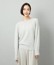 F6FAD40190 MICHEL KLEIN(小さいサイズ)(メゾン ドゥ サンク) [小さいサイズ][定番人気]ホールガーメント(R)ドルマンスリーブニット ライトグレー