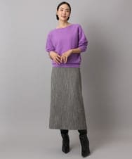 F6FAD40190 MICHEL KLEIN(小さいサイズ)(メゾン ドゥ サンク) [小さいサイズ][定番人気]ホールガーメント(R)ドルマンスリーブニット ライトグレー