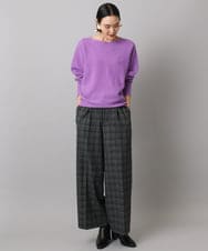 F6FAD40190 MICHEL KLEIN(小さいサイズ)(メゾン ドゥ サンク) [小さいサイズ][定番人気]ホールガーメント(R)ドルマンスリーブニット ライトグレー