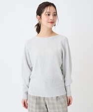 F6FAD40190 MICHEL KLEIN(小さいサイズ)(メゾン ドゥ サンク) [小さいサイズ][定番人気]ホールガーメント(R)ドルマンスリーブニット ライトグレー