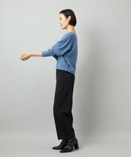 F6FAD40190 MICHEL KLEIN(小さいサイズ)(メゾン ドゥ サンク) [小さいサイズ][定番人気]ホールガーメント(R)ドルマンスリーブニット ライトグレー