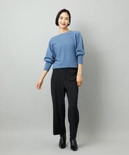 F6FAD40190 MICHEL KLEIN(小さいサイズ)(メゾン ドゥ サンク) [小さいサイズ][定番人気]ホールガーメント(R)ドルマンスリーブニット ライトグレー