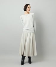 F6FAD40190 MICHEL KLEIN(小さいサイズ)(メゾン ドゥ サンク) [小さいサイズ][定番人気]ホールガーメント(R)ドルマンスリーブニット ライトグレー