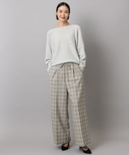 F6FAD40190 MICHEL KLEIN(小さいサイズ)(メゾン ドゥ サンク) [小さいサイズ][定番人気]ホールガーメント(R)ドルマンスリーブニット ライトグレー