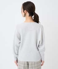 F6FAD40190 MICHEL KLEIN(小さいサイズ)(メゾン ドゥ サンク) [小さいサイズ][定番人気]ホールガーメント(R)ドルマンスリーブニット ライトグレー