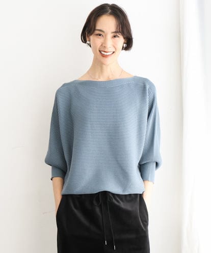 F6FAG17190 MICHEL KLEIN(小さいサイズ) ［定番人気］ホールガーメント(R)ドルマンスリーブニット