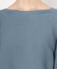 F6FAG17190 MICHEL KLEIN(小さいサイズ)(メゾン ドゥ サンク) 【小さいサイズ】［定番人気］ホールガーメント(R)ドルマンスリーブニット ブルー
