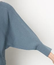 F6FAG17190 MICHEL KLEIN(小さいサイズ)(メゾン ドゥ サンク) 【小さいサイズ】［定番人気］ホールガーメント(R)ドルマンスリーブニット ブルー