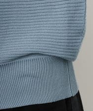 F6FAG17190 MICHEL KLEIN(小さいサイズ)(メゾン ドゥ サンク) 【小さいサイズ】［定番人気］ホールガーメント(R)ドルマンスリーブニット ブルー