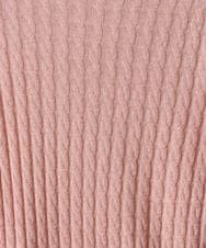 F6FAG41230 MICHEL KLEIN(小さいサイズ)(メゾン ドゥ サンク) 【小さいサイズ】ラメケーブルハイネックプルニット ピンク