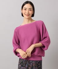 F6FAH17190 MICHEL KLEIN(小さいサイズ)(メゾン ドゥ サンク) 【小さいサイズ】[定番人気]ホールガーメント(R)ドルマンスリーブニット(長袖) ピンク