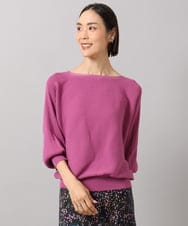 F6FAH17190 MICHEL KLEIN(小さいサイズ)(メゾン ドゥ サンク) 【小さいサイズ】[定番人気]ホールガーメント(R)ドルマンスリーブニット(長袖) ピンク
